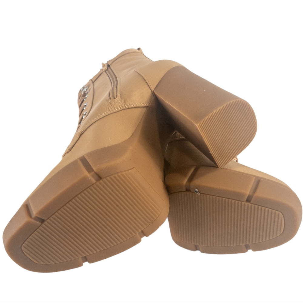 Steve Madden Hani Ankle Boots Tan -9 - Picture 8 of 9